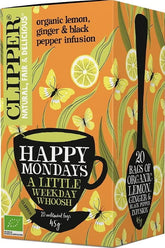 Thé au citron au gingembre et poivre noir BIO 45 g (20 x 225 g) - CLIPPER